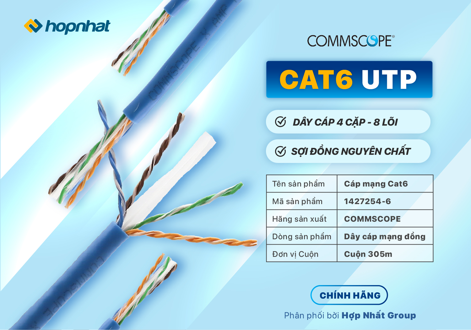 Cáp mạng Cat6 UTP Commscope